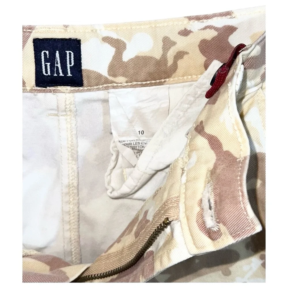 Gap Cargo Shorts Boys Size 10 Tan Yellow White Camo 26x9